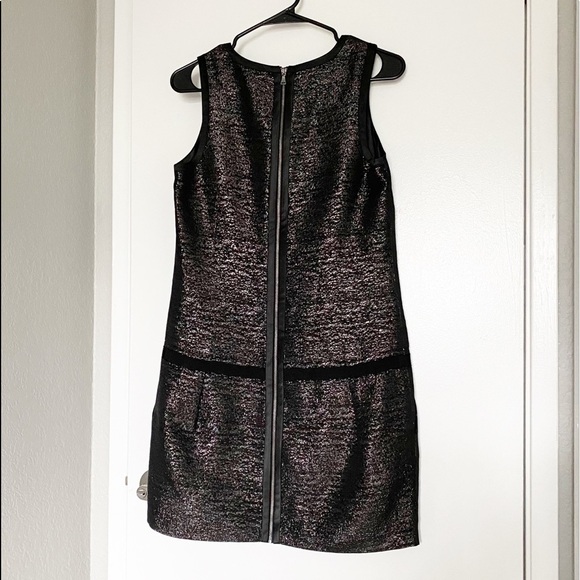 CLUB Monaco black silver shimmer drop waist dress - Picture 4 of 9